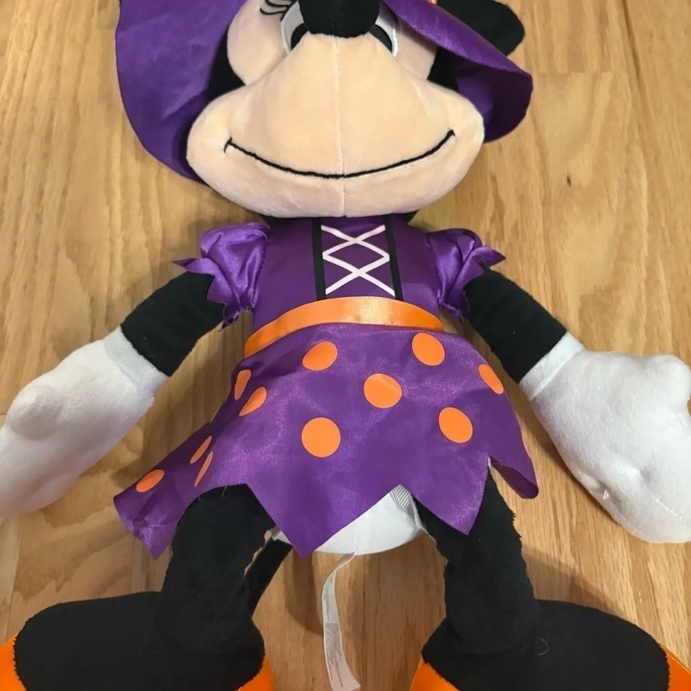 Disney Minnie Mouse 21” Wicked Witch Purple Orange Halloween Plush Stuffed